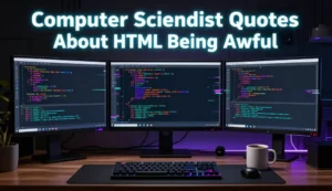 computer scientist quotes about html being awful